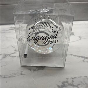 Engaged Soon to be Mrs 2021 glitter ornament - with marker